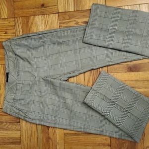 EMPORIO ARMANI Women's Gray/Black/White Glen Plaid Pants in size 8 (42 European)